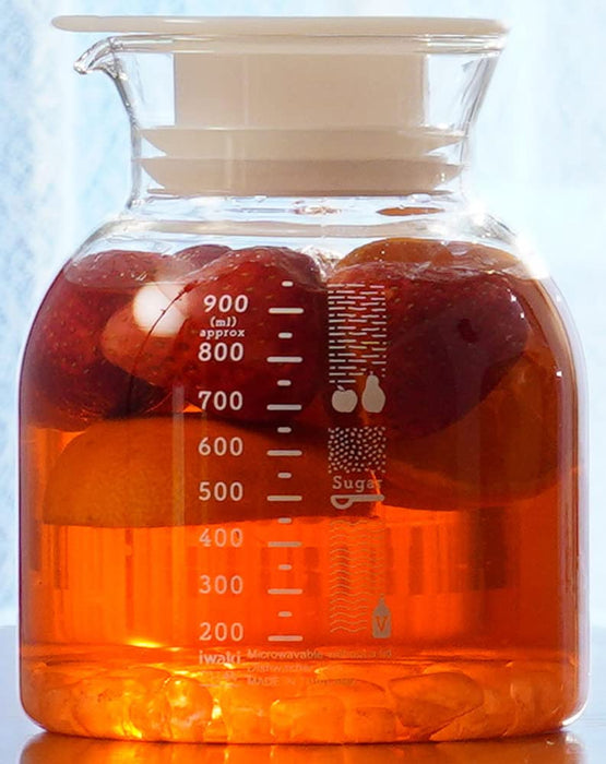 Iwaki Japan 1L Heat Resistant Glass Fruit & Vinegar - Premium Quality-Kiichin - The #1 Place for Japanese Goods in Your Hand!