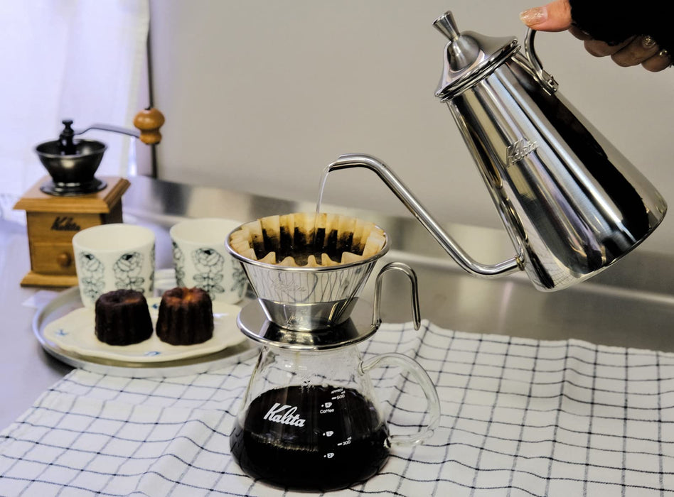 Kalita Wave Stainless Steel Coffee Dripper for 2-4 People - Made in Japan-Kiichin - The #1 Place for Japanese Goods in Your Hand!