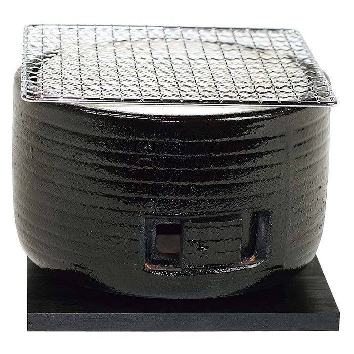 Premium Kinka Ceramic Black Charcoal Konro Grill - Enhance Your Grilling Experience!-Kiichin - The #1 Place for Japanese Goods in Your Hand!