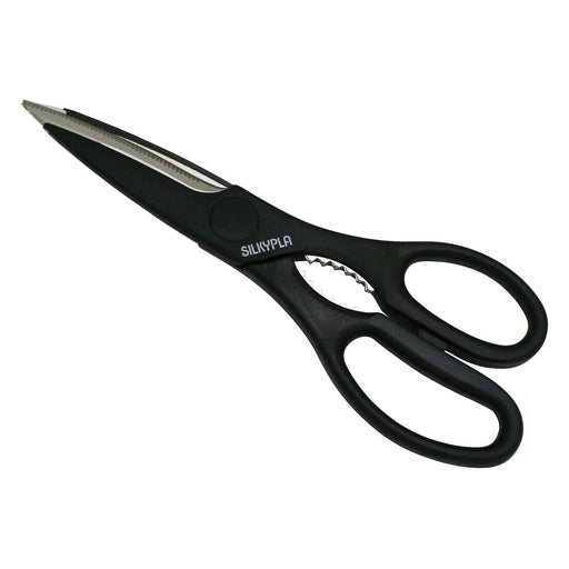 Marusho Silky Stainless Steel Antibacterial Kitchen Scissors - Black-Kiichin - The #1 Place for Japanese Goods in Your Hand!
