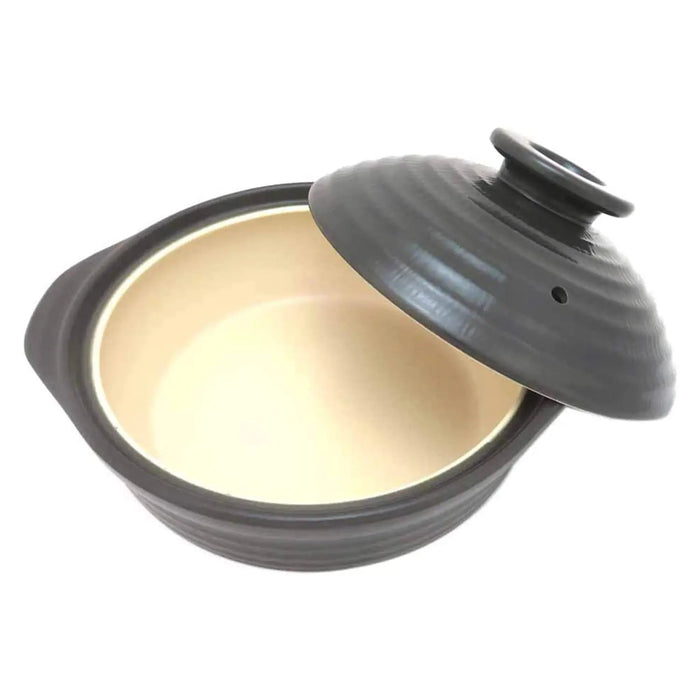 Miyawo Thermatech Ceramic Induction Donabe Casserole 8-Go - Black Premium Ceramic Induction Cookware-Kiichin - The #1 Place for Japanese Goods in Your Hand!