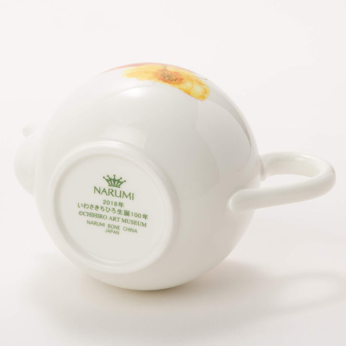 Narumi Chihiro Iwasaki Tea Pot - Poppy Flower Design - 330Cc Capacity - Made in Japan - Red-Kiichin - The #1 Place for Japanese Goods in Your Hand!