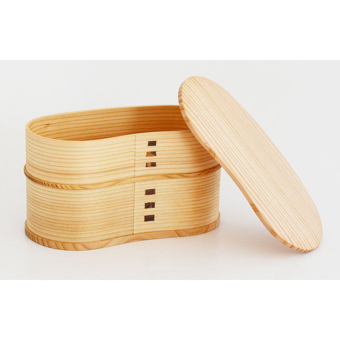 Odate Magewappa Hango Two-Tier Bento Lunch Box - Authentic Japanese Style for On-the-Go Meals-Kiichin - The #1 Place for Japanese Goods in Your Hand!