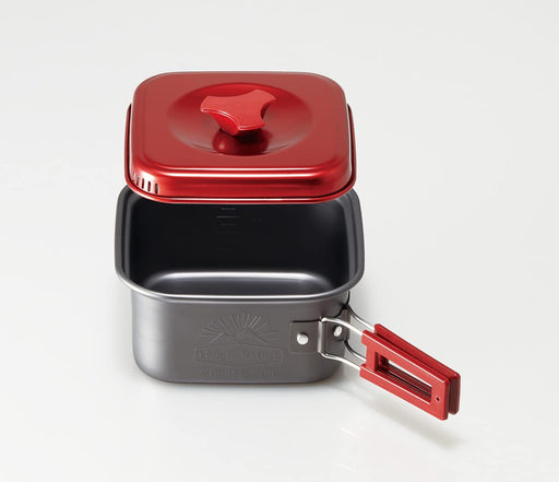 Skater Aluminum Square One Pot Ramen Cooker 1.2L Red Anc1-A-Kiichin - The #1 Place for Japanese Goods in Your Hand!