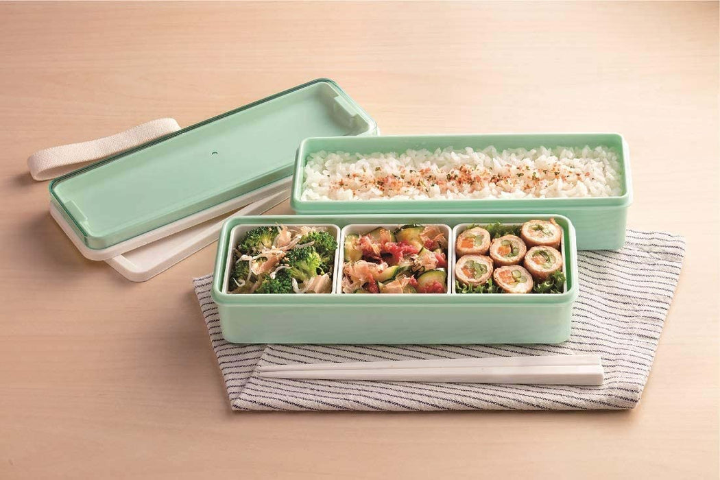 Skater 2-Tier Lunch Box 900ml Japan Made Core Incl. Pastel Green SSLW9B-Kiichin - The #1 Place for Japanese Goods in Your Hand!