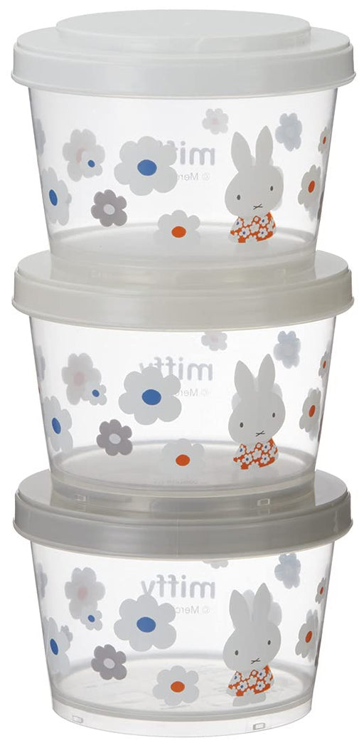 Skater Japan 3P 240Ml Miffy Monotone Side Dish Containers-Kiichin - The #1 Place for Japanese Goods in Your Hand!