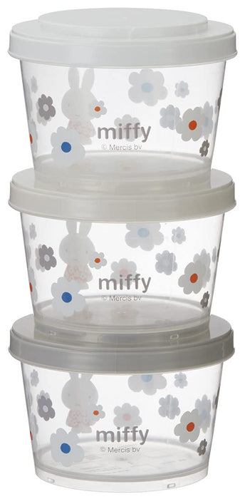 Skater Japan 3P 240Ml Miffy Monotone Side Dish Containers-Kiichin - The #1 Place for Japanese Goods in Your Hand!