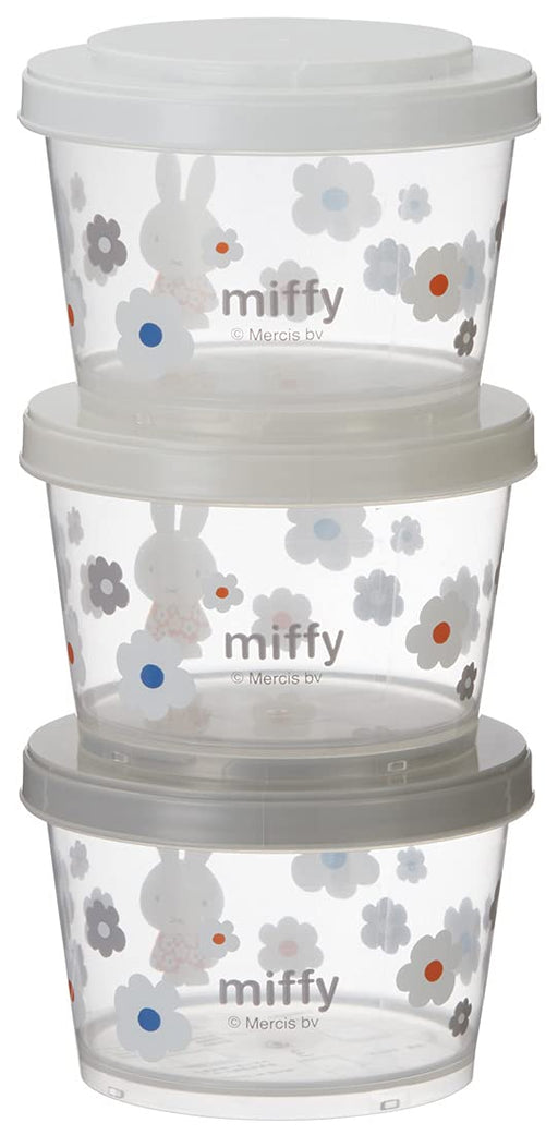 Skater Japan 3P 240Ml Miffy Monotone Side Dish Containers-Kiichin - The #1 Place for Japanese Goods in Your Hand!