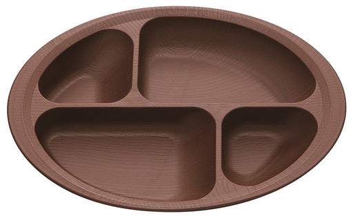 Skater Wood Grain Divider Plate Brown NLPS1 Japan-Kiichin - The #1 Place for Japanese Goods in Your Hand!