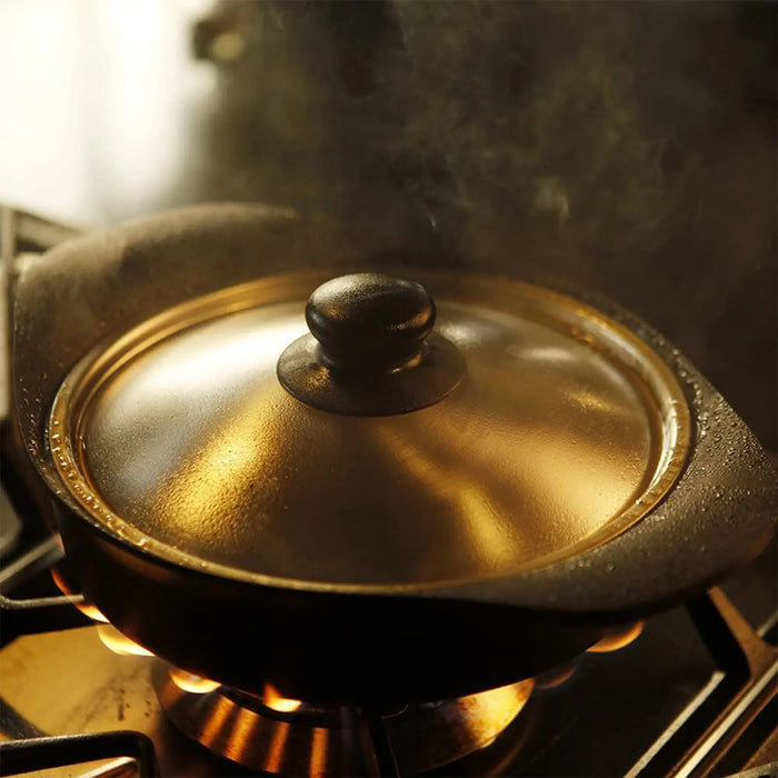 Nihon Yoshokki 22Cm Cast Iron Induction Shallow Casserole with Stainless Steel Lid-Kiichin - The #1 Place for Japanese Goods in Your Hand!