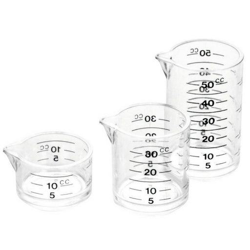 Suncraft 3-Pc Clear Measuring Cup Set - Accurate Kitchen Measurement Tool-Kiichin - The #1 Place for Japanese Goods in Your Hand!