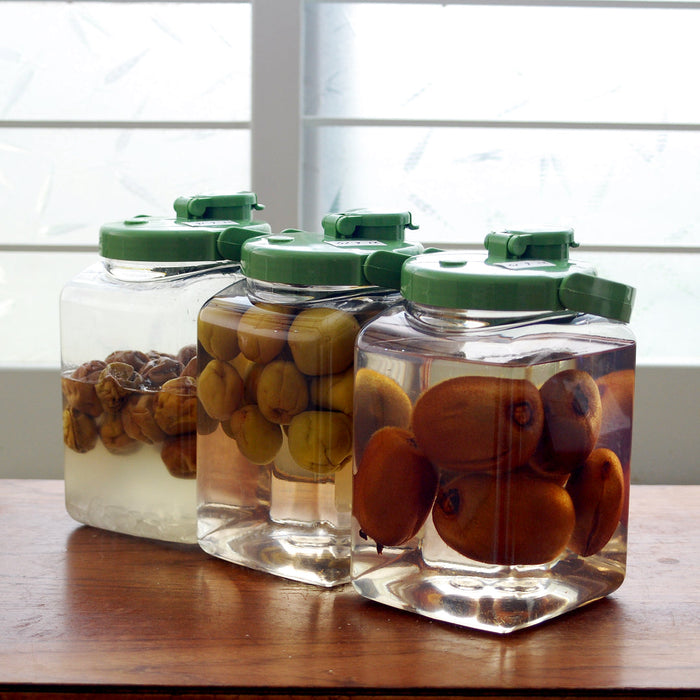 Takeya Japan 4L Square Fruit Liquor Bottle with Handle - Premium Quality for Refreshing Beverages-Kiichin - The #1 Place for Japanese Goods in Your Hand!