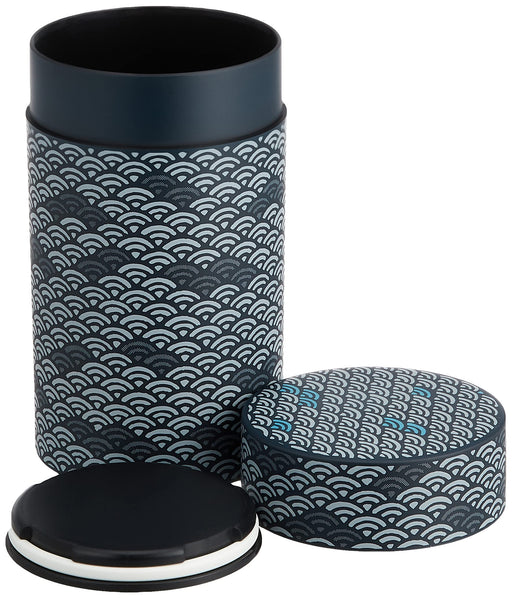 Tatsumiya Large Seigaiha Tea Canister - Authentic Japanese Style-Kiichin - The #1 Place for Japanese Goods in Your Hand!