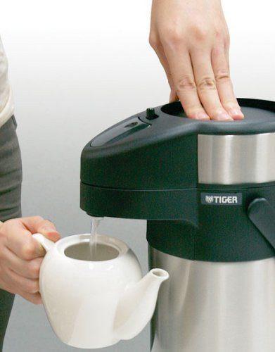 Tiger 3L Stainless Steel Thermal Air Pot Beverage Dispenser with Swivel Base-Kiichin - The #1 Place for Japanese Goods in Your Hand!