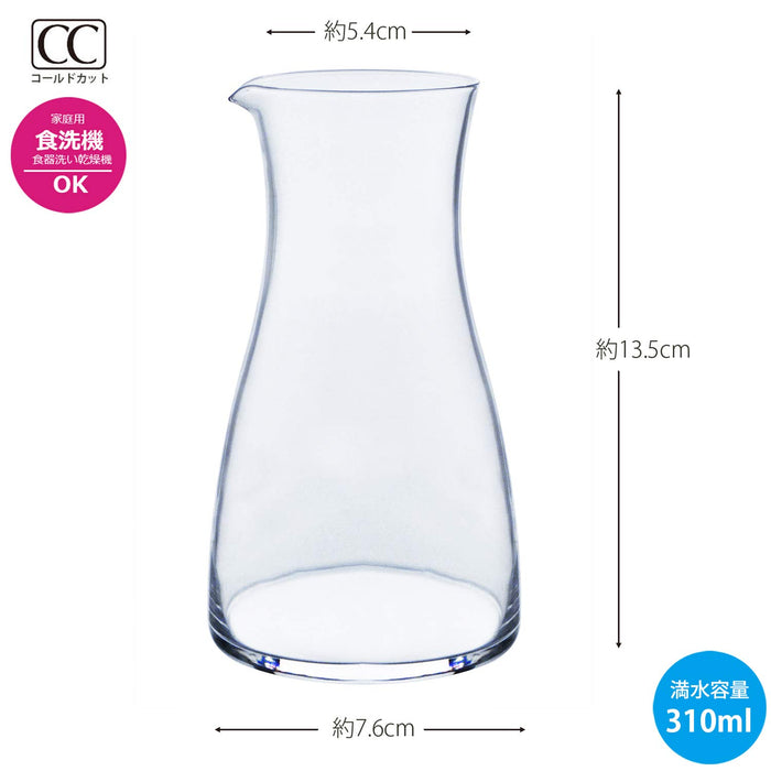 Toyo Sasaki Glass Cold Sake Carafe - 310ml - Japan Made - Dishwasher Safe - 3Pcs-Kiichin - The #1 Place for Japanese Goods in Your Hand!