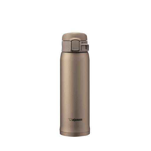 Zojirushi Stainless Steel Water Bottle 480ml - Beige Gold, Cold Insulation, One Touch Open-Kiichin - The #1 Place for Japanese Goods in Your Hand!