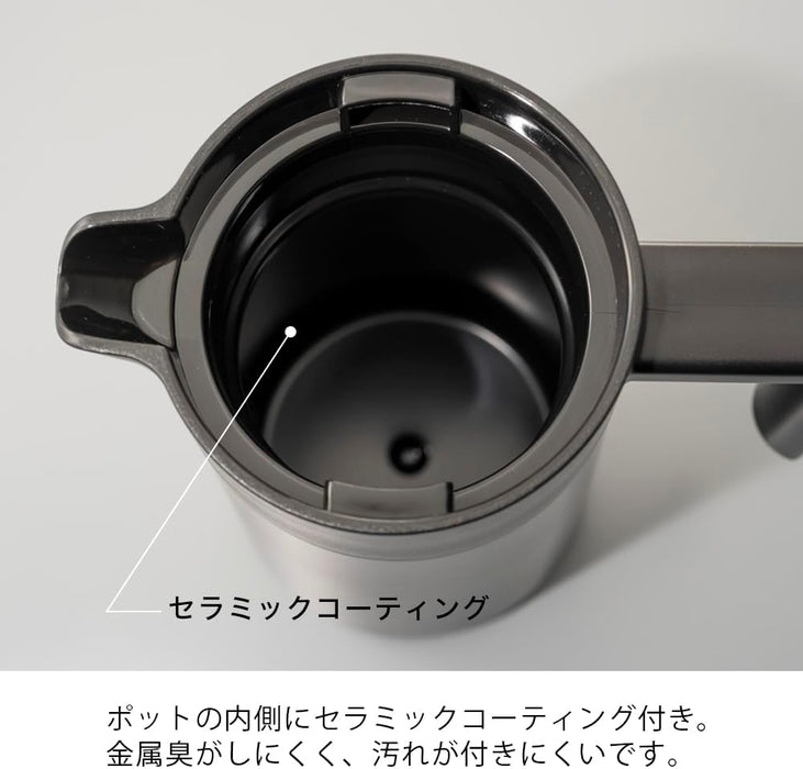 Hario V60 耐熱不鏽鋼伺服器 Plus 800Ml - 黑色 Vhsn-80-B
