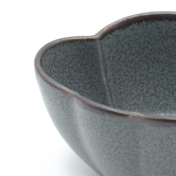 Aito Seisakusho Sui Cloud-Shaped Mino Ware Bowl Sky Blue Gray 14x9x5cm