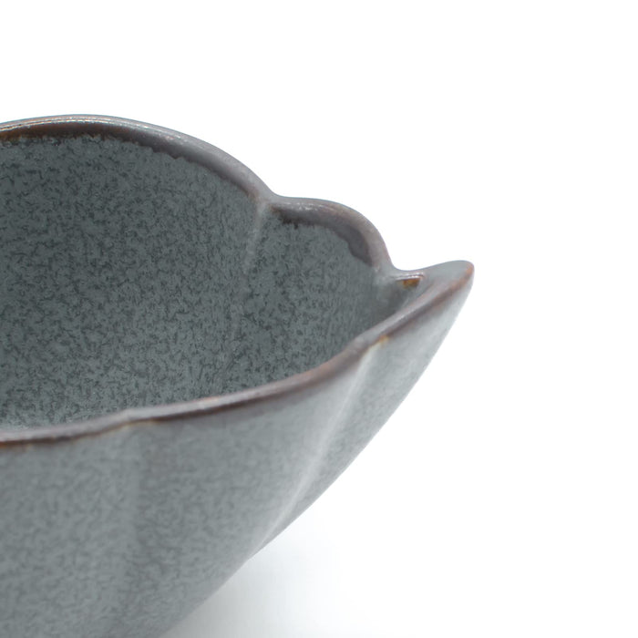 Aito Seisakusho Sui Cloud-Shaped Mino Ware Bowl Sky Blue Gray 14x9x5cm