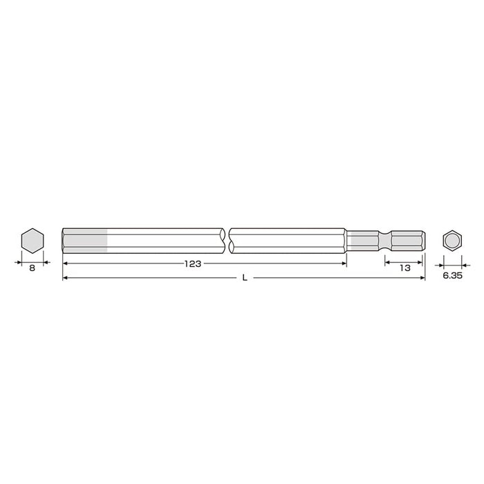 Anex Tool Annex 8mm Single Head Hexagonal Wrench ACHX-8015 - Color Bit Series-Kiichin - The #1 Place for Japanese Goods in Your Hand!