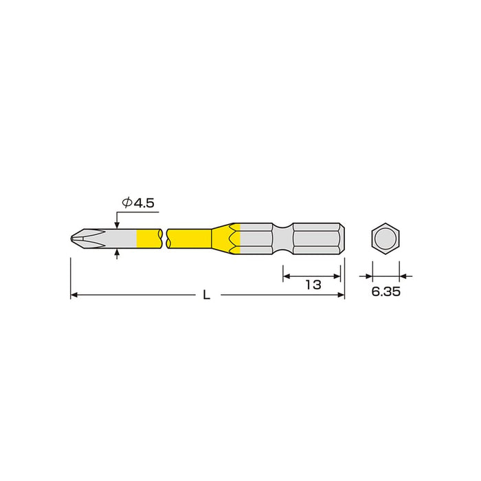 Anex Tool Annex Color Bits Stepped +2X100 Set of 5 ACMD5-2100-Kiichin - The #1 Place for Japanese Goods in Your Hand!