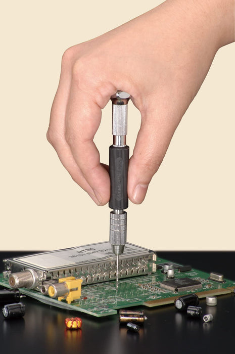 Anex Rubber Grip Retractable Pin Vise Tool 0.1-3.2mm No.98-R-Kiichin - The #1 Place for Japanese Goods in Your Hand!