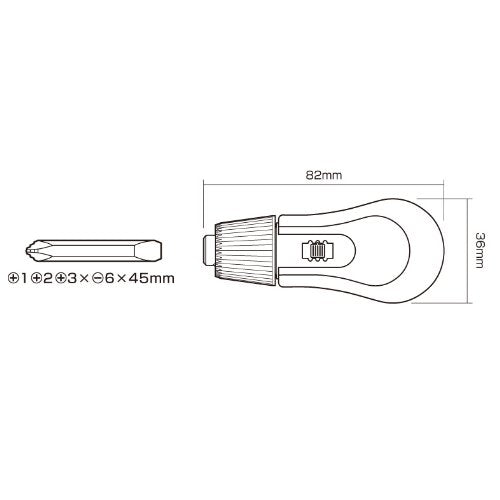 Anex Ratchet Driver Interchangeable Anex Nejipita No. 290 Tool by Anex-Kiichin - The #1 Place for Japanese Goods in Your Hand!