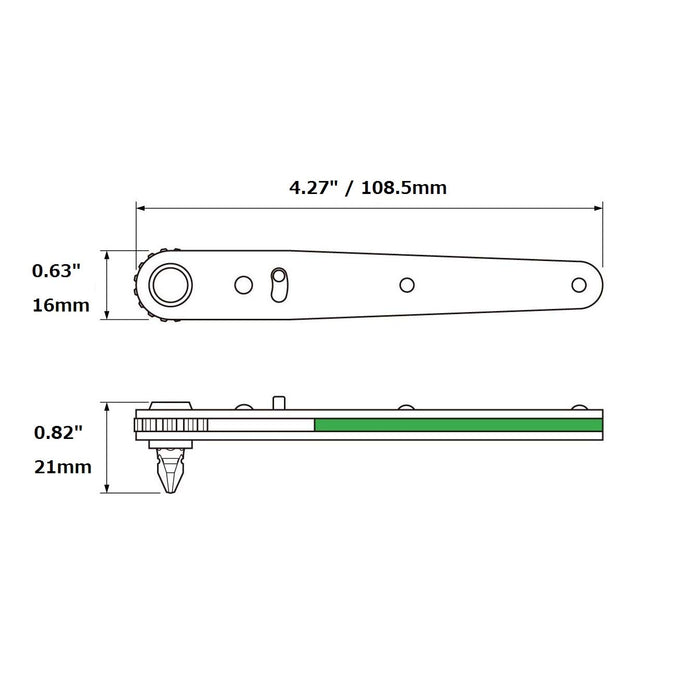 Anex Tool Ratchet Driver Set Offset Straight Bit Pack of 2 by Annex (Anex)-Kiichin - The #1 Place for Japanese Goods in Your Hand!