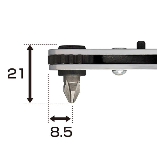 Anex Ratchet Driver Set Offset Up Head Type 2 Bits No. 426 Tool-Kiichin - The #1 Place for Japanese Goods in Your Hand!