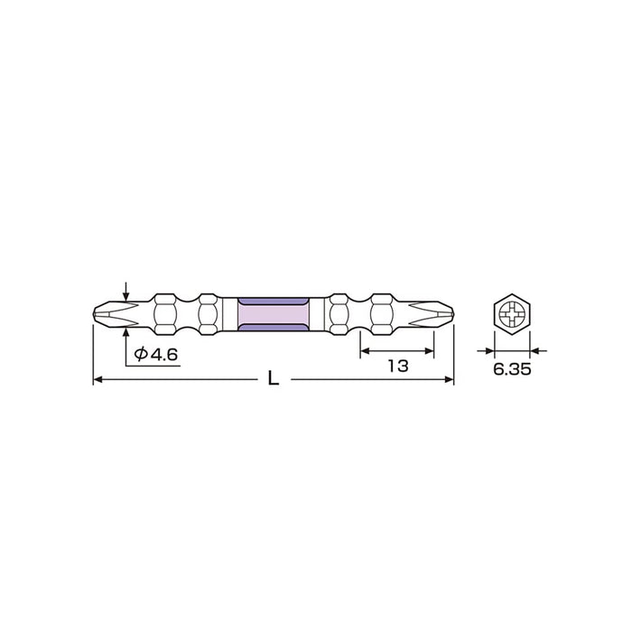 Anex 5-Piece Double-Head Slim Ryutai Bit Assorted Set Arts5-01-Kiichin - The #1 Place for Japanese Goods in Your Hand!