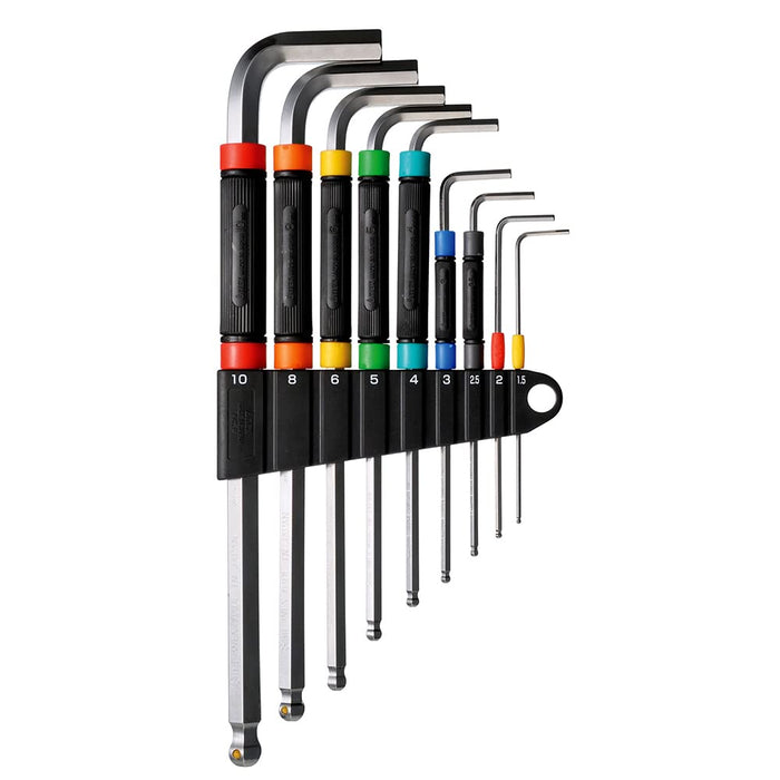 Anex 9-Piece Wrench Set Ball Point Speed Handle with Holder 1.5-10mm - HB5009-Kiichin - The #1 Place for Japanese Goods in Your Hand!