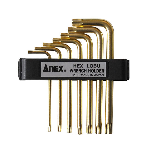 Anex Stool Hex Lobe Wrench Set with Holder - 7 Pieces (T10-T40) No. 639 Anex Tool-Kiichin - The #1 Place for Japanese Goods in Your Hand!
