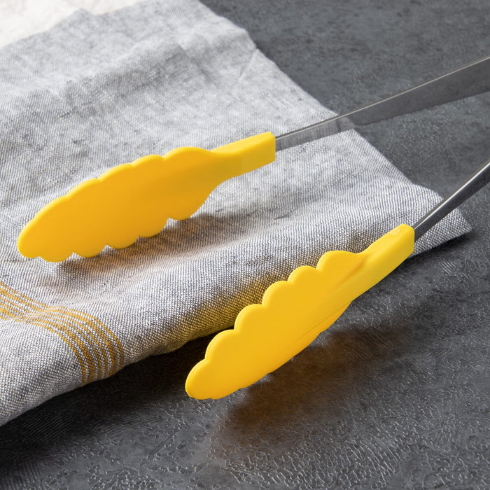 Endo Shoji Yellow Heat-Resistant Antibacterial Tongs Stainless Steel Tip-Kiichin - The #1 Place for Japanese Goods in Your Hand!