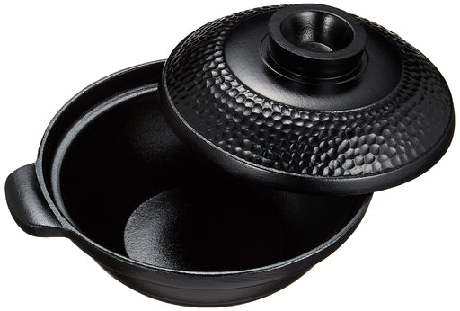 Endo Shoji 18cm Hammered Aluminum Pot Black Made in Japan for Commercial Use-Kiichin - The #1 Place for Japanese Goods in Your Hand!