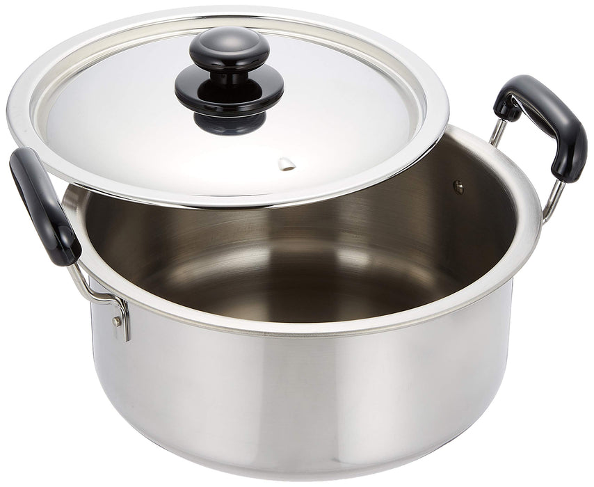 Endo Shoji 27cm Professional Pot with Plastic Handle Induction-Safe Stainless Steel-Kiichin - The #1 Place for Japanese Goods in Your Hand!