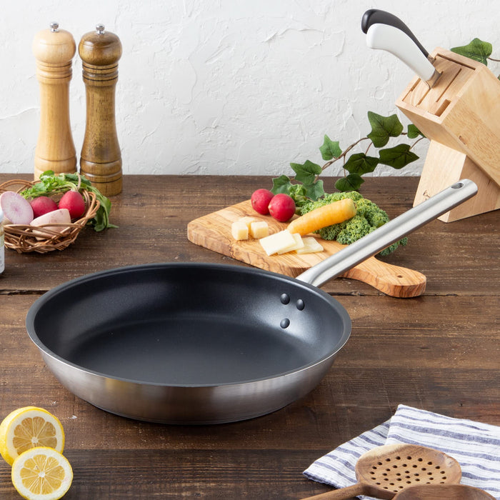 Endo Shoji TKG Stainless Steel Frying Pan 24cm IH Gas Compatible Fluorine-Kiichin - The #1 Place for Japanese Goods in Your Hand!