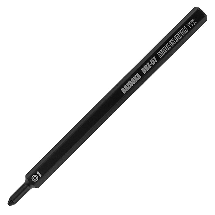 Engineer Flat Head Bazooka Bit Screw Removal Tools #1 DBZ-57 Black-Kiichin - The #1 Place for Japanese Goods in Your Hand!