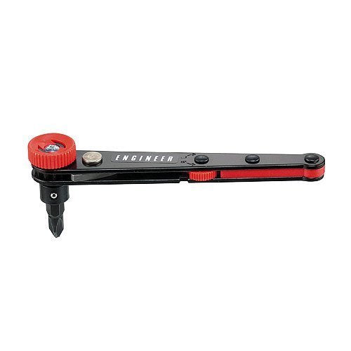 Engineer Offset Ratchet DR-05 Black 2-6mm 40mm Tip Thickness - Professional Tool-Kiichin - The #1 Place for Japanese Goods in Your Hand!