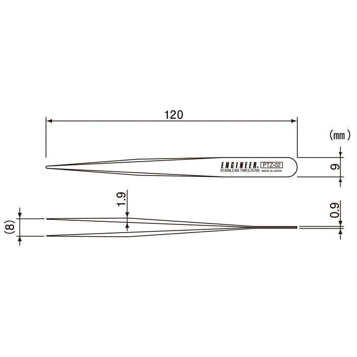 Engineer Brand PTZ-02 Precision Tweezers - High Quality Detailed Engineering Tool-Kiichin - The #1 Place for Japanese Goods in Your Hand!