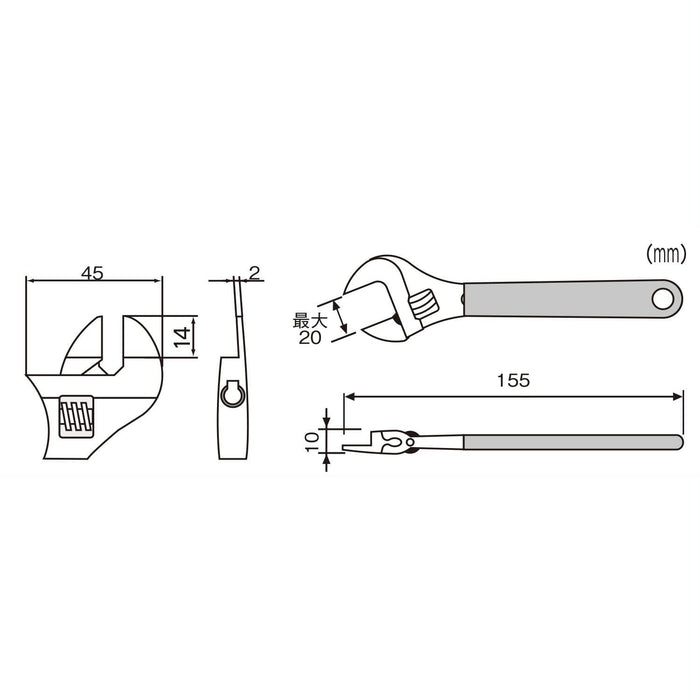 Engineer 155mm Thin Tip Smart Monkey Twm-03 - High Precision Tool-Kiichin - The #1 Place for Japanese Goods in Your Hand!