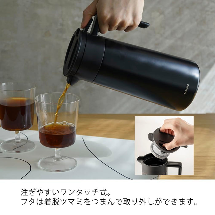 Hario Ceramic Coated Vacuum Thermal Pot 800Ml Coffee Server Black