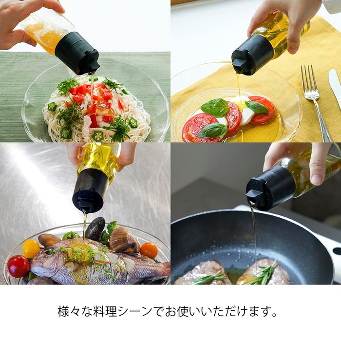 Hario One-Touch Dressing Bottle 150Ml Black Easy Pour Design-Kiichin - The #1 Place for Japanese Goods in Your Hand!