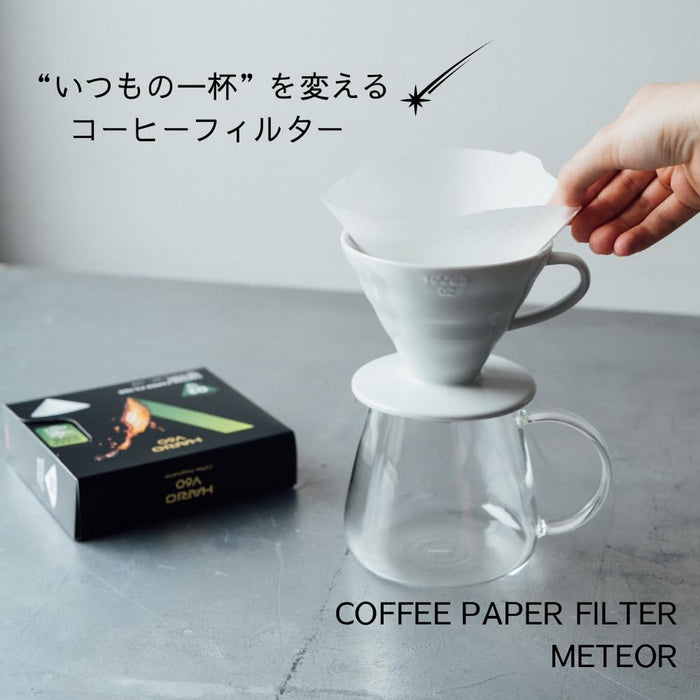Harry V60 Meteor Coffee Filters 1-4 Cups 50 Pack FSC Certified Made in Japan