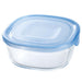Iwaki 450ml Square Glass Food Container - Heat Resistant & Durable-Kiichin - The #1 Place for Japanese Goods in Your Hand!