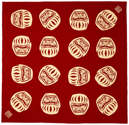 The Countryside Kenema Furoshiki Medium Red Cotton Wrapping Cloth 90Cm-Kiichin - The #1 Place for Japanese Goods in Your Hand!