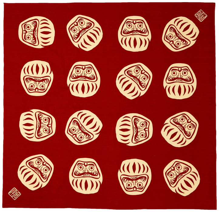 The Countryside Kenema Furoshiki Medium Red Cotton Wrapping Cloth 90Cm-Kiichin - The #1 Place for Japanese Goods in Your Hand!