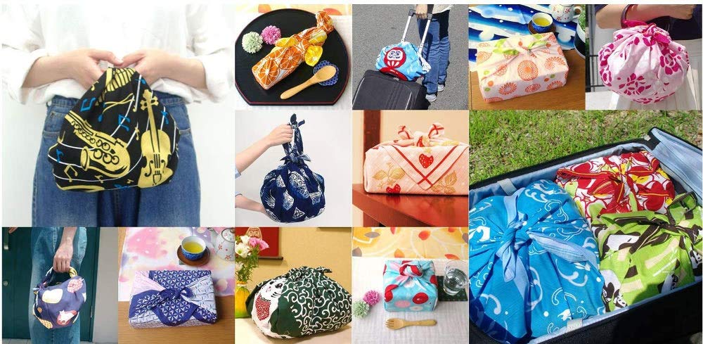 The Countryside Kenema Furoshiki Medium Red Cotton Wrapping Cloth 90Cm-Kiichin - The #1 Place for Japanese Goods in Your Hand!