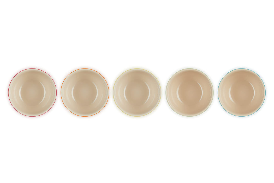 Le Creuset 12cm Rainbow Rice Bowls Pack of 5 Microwave Oven Safe Japan-Kiichin - The #1 Place for Japanese Goods in Your Hand!