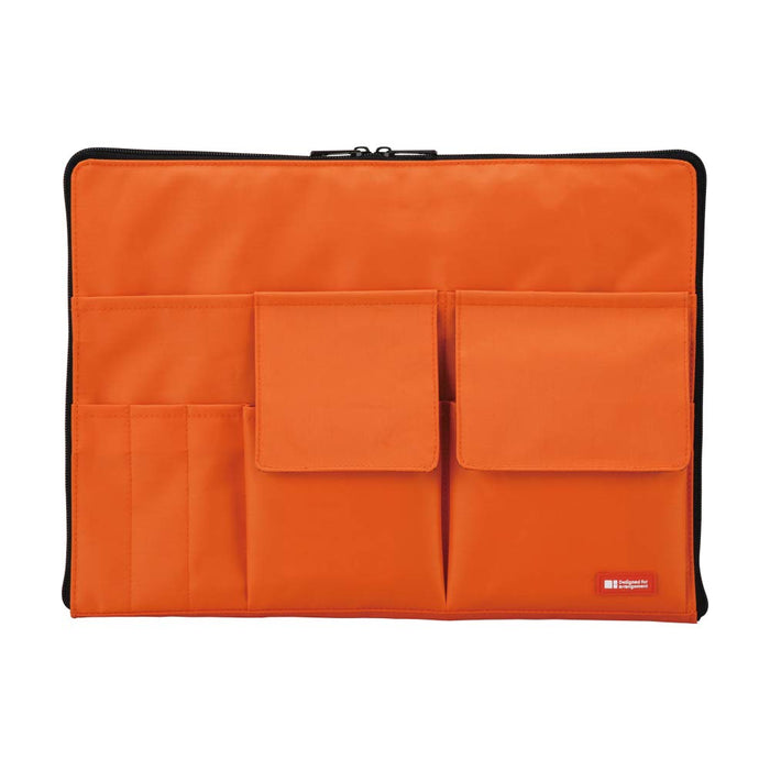 Lihit Lab A7554-4 A4 Orange Inner Bag | Made In Japan-Kiichin - The #1 Place for Japanese Goods in Your Hand!