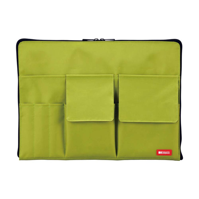 Lihit Lab A4 Yellow Green Bag In Bag Inner Bag - Japan Priority-Kiichin - The #1 Place for Japanese Goods in Your Hand!